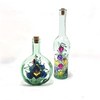 Vintage British Made Glass Art Sun Catcher Bottles