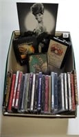 Box lot of CD'S and (3) 8 Track Tapes
