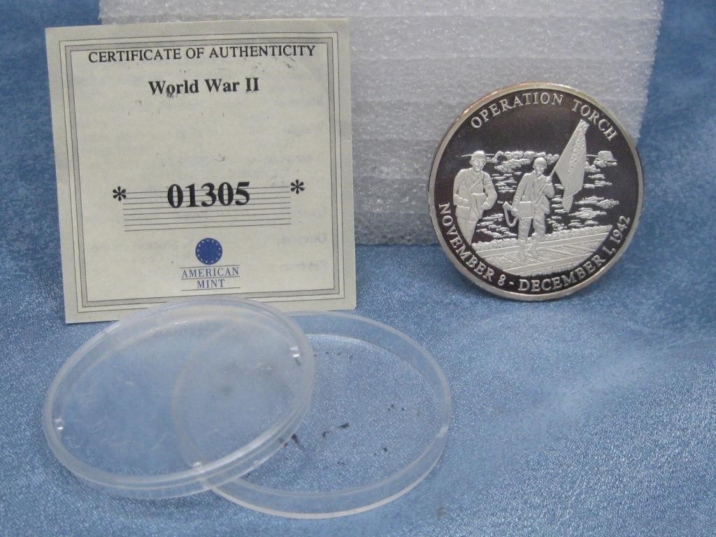 WWII Commemorative Silver Coin