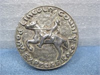Lincoln County Pony Express Race Silver Coin 34.8g