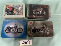 4 Harley Davidson playing cards