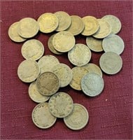 28 US Liberty Head Nickel Coins