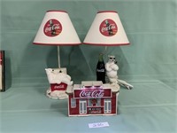 2 Coke lamps & light up store front