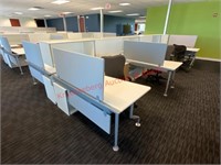 Steelcase 6 Station Cubical w/ 6 Chairs