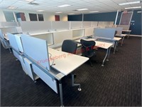 Steelcase 10 Station Cubical w/ 10 Chairs