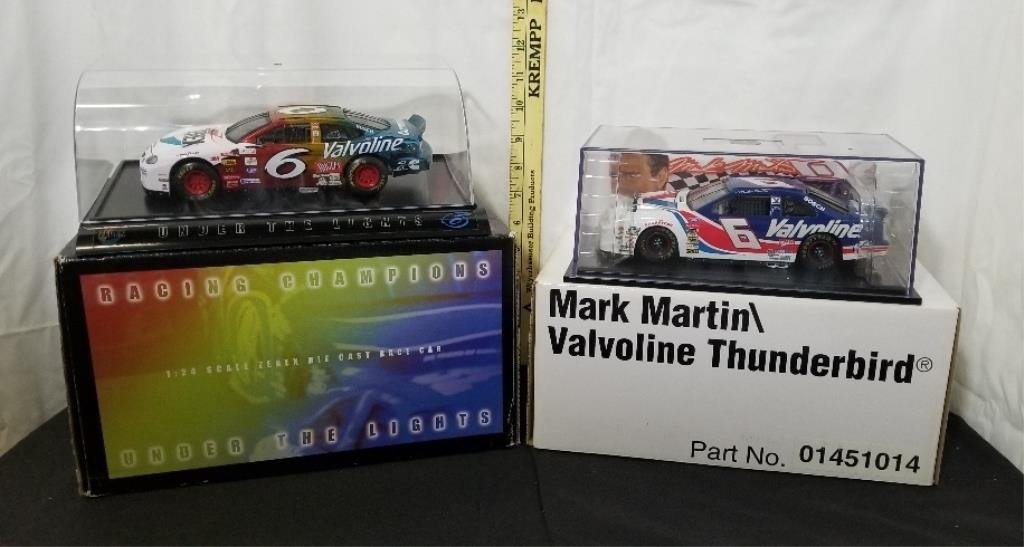 Lot of (2) 1:24 scale Mark Martin #6 Valvoline