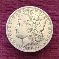 1886-O US Morgan Silver Dollar Coin