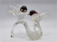 1960'S ART GLASS BIRDS - 6.5" X 8.5"