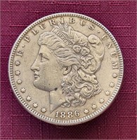 1886-P US Morgan Silver Dollar Coin