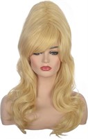 (new)AMZCOS Women Blonde Beehive Wig Long Curly