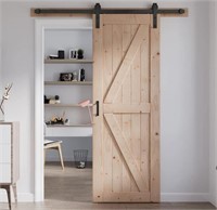 FREDBECK 30in x 84in Sliding Barn Door with 5FT Ba