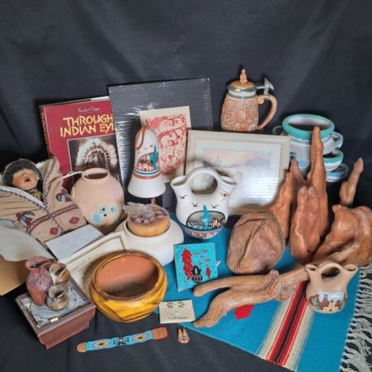 Native American: Rug, Pottery & Wood Decor