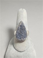 Rough Labradorite Sterling Silver Ring Size 9