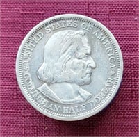 1893 Worlds Columbian Exhibition Silver 1/2 Dollar