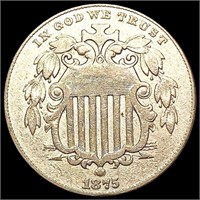 1875 Shield Nickel CLOSELY UNCIRCULATED