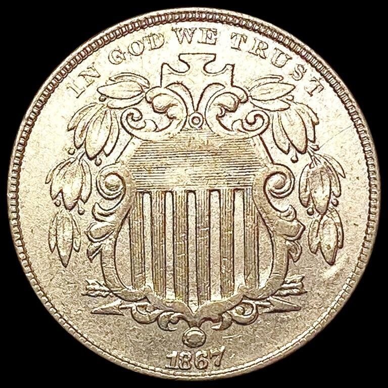 1867 Shield Nickel CLOSELY UNCIRCULATED