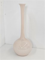 HAND BLOWN GLASS VASE - 23.5" TALL - BASE IS 9" W