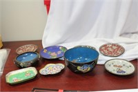 Lot of 9 Antique Chinese Cloisonne Articles