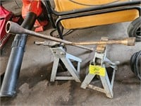 (2) JACK STANDS AND 4-WAY WRENCH