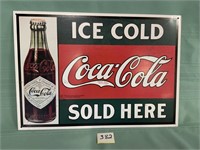Coca Cola single sided tin sign 1993
