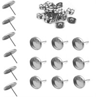 (Sealed/New)50Pieces 8mm Stud Earring with Post