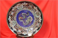 A Japanese Dragon Cloisonne Plate or Charger