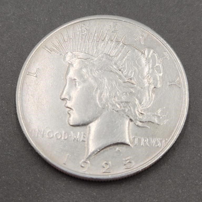 1925 PEACE DOLLAR SILVER COIN