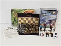 LORD OF THE RINGS CHESS SET 9 MISSING 1 PAWN PLUS