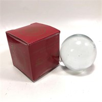 Lorenzo Art Glass Sphere Paperweight Clear