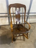 Wooden Rocking Chair, Boston Oak