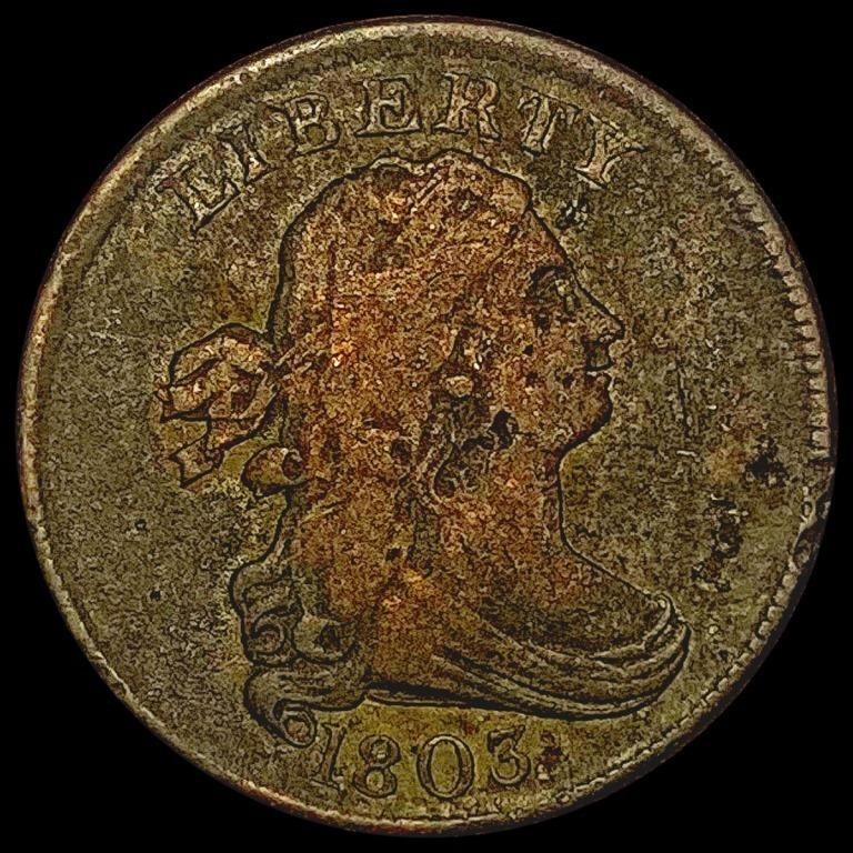 1803 Draped Bust Half Cent NICELY CIRCULATED