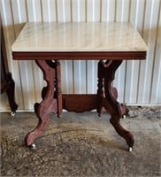 Antique Victorian Rectangular Marble Top Table