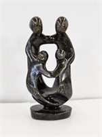 CARVED SOAPSTONE FIGURE - SIGNED ON BOTTOM 8" TALL