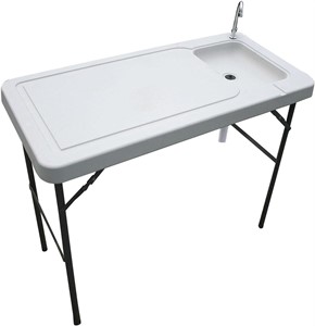 Portable Fish Cutting Table with Sink Faucet