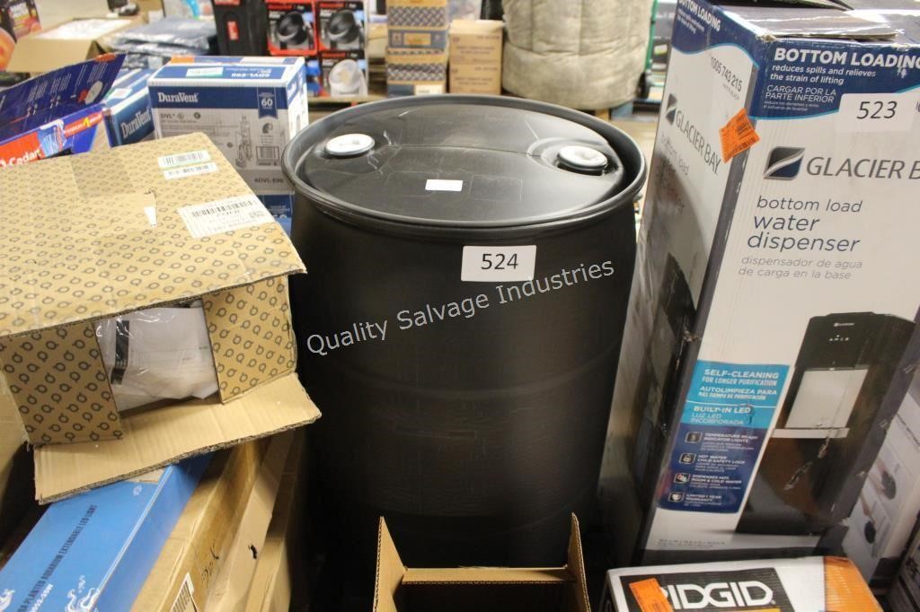 large plastic barrel