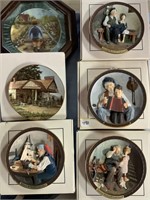 Norman Rockwell embossed collector plates