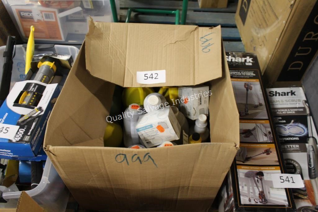 box of asst chemicals
