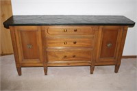 Vintage Marble Top Credenza