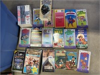 Box of VHS movies