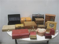Assorted Jewelry Boxes Largest 11"x 9"x 6"