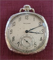 1920 American Waltham Art Deco Pocket Watch RUNS
