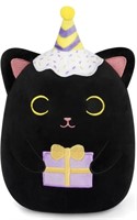 New - 1PC - Leokawin Black Cat Plush Toy, 8" Cute