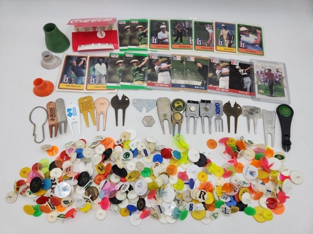 Collectors Golf Cards, Divots and VTG Ball Markers