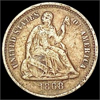 1868-S Seated Liberty Half Dime LIGHTLY