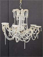 NOT ELECTRIFIED 6 BRANCH CRYSTAL CHANDELIER