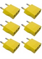 (new)6 Pack of US/CA to European Plug Adapter