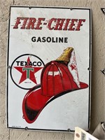 Texaco Fire Chief porcelain pump plate