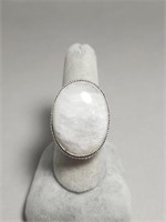 Sterling Silver Rainbow Moonstone Ring- Size 8