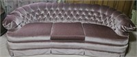 Vtg Broyhill Velvet Tufted 3 Cushion Couch