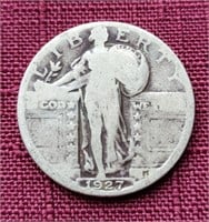 1927-P US Standing Liberty Silver Quarter Coin